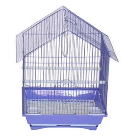 YML GROUP YML Group A1114MPUR 11 x 9 x 16 in. House Top Style Small Parakeet Cage; Purple A1114MPUR